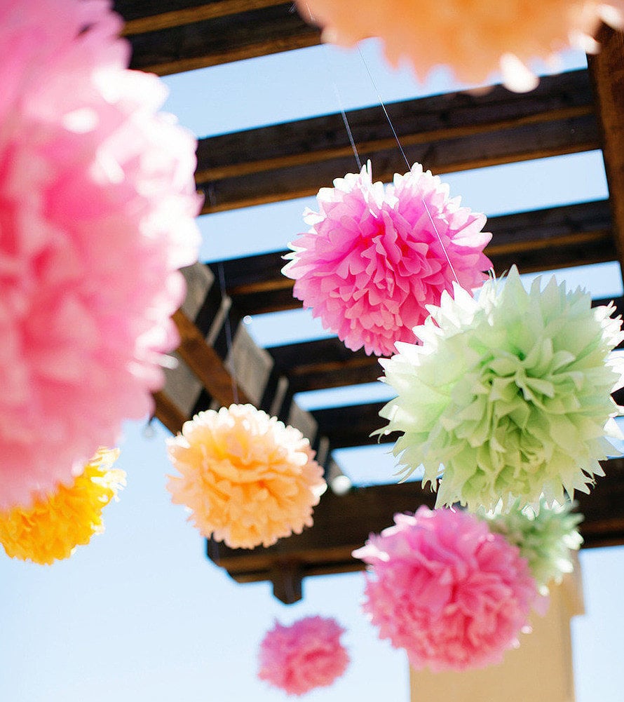 large paper pompoms