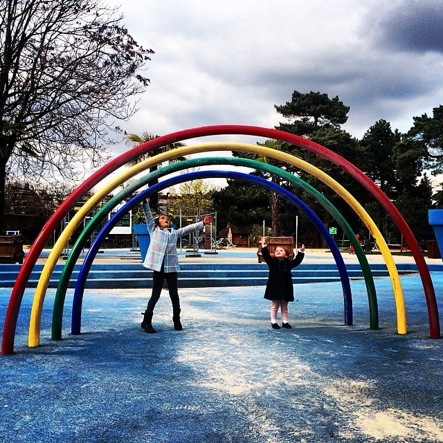 Honor and Haven Warren played under the rainbow while on their European Spring break adventure.
Source: Instagram user cash_warren