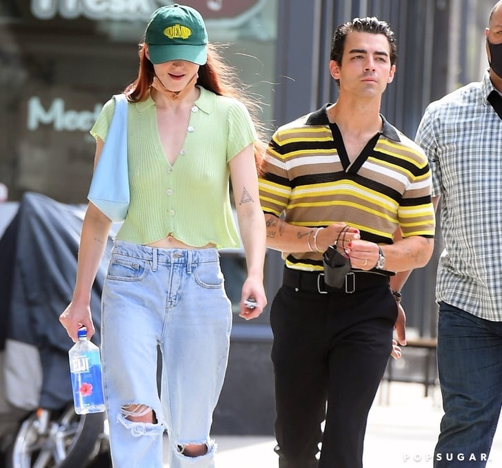 Sophie Turner and Joe Jonas Wear Cardigans and Masks in NYC