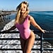 Iskra Lawrence Pink Aerie Swimsuit