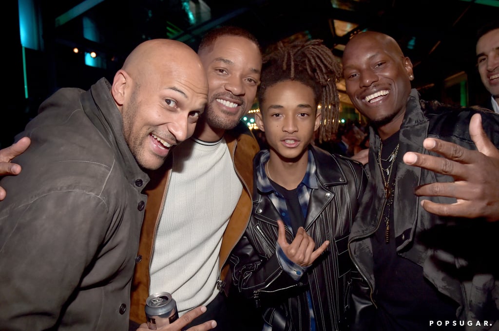 Pictured: Will Smith, Tyrese Gibson, Jaden Smith, and Keegan-Michael Key
