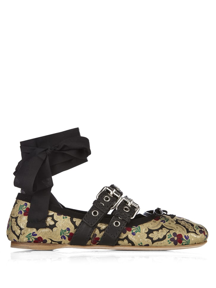 miu miu red ballet flats