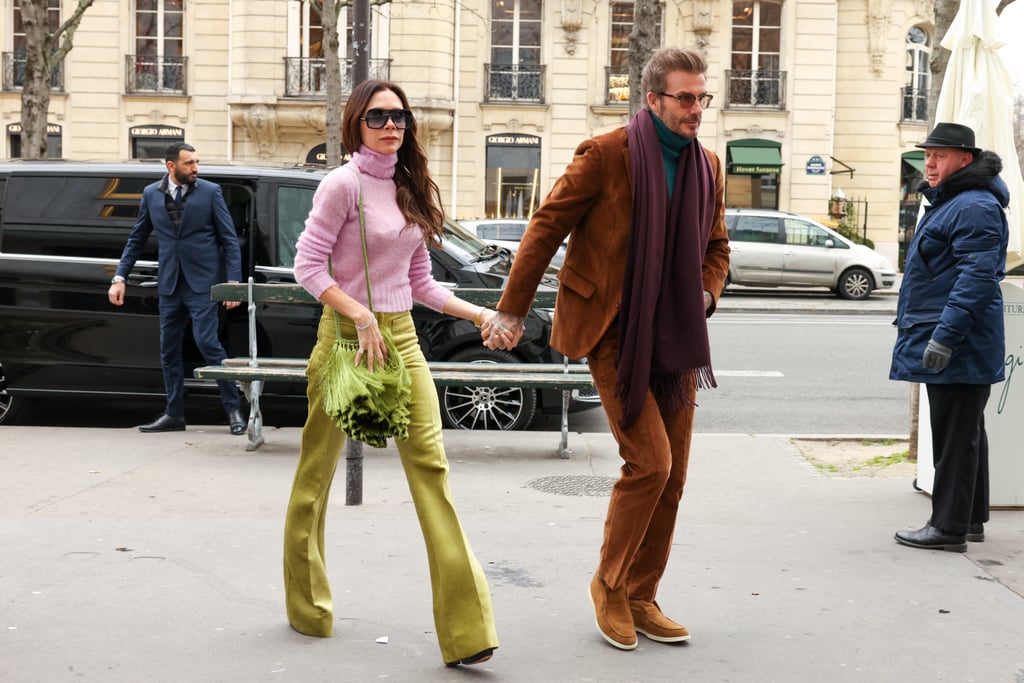 维多利亚和大卫贝克汉姆分享PDA在巴黎时装周