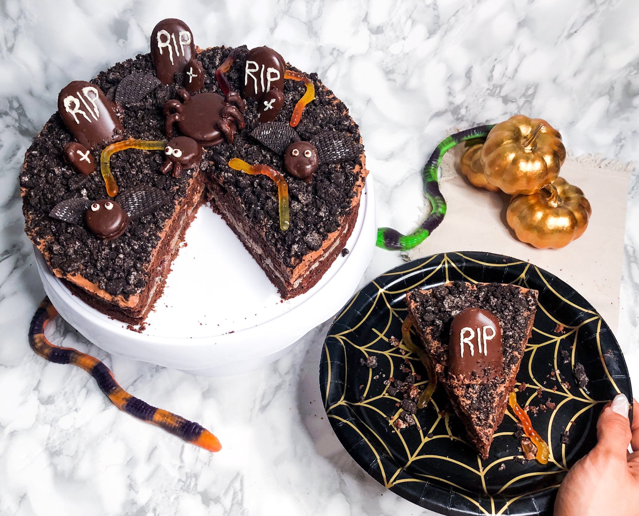 Haunted graveyard cake recipe | Good Food