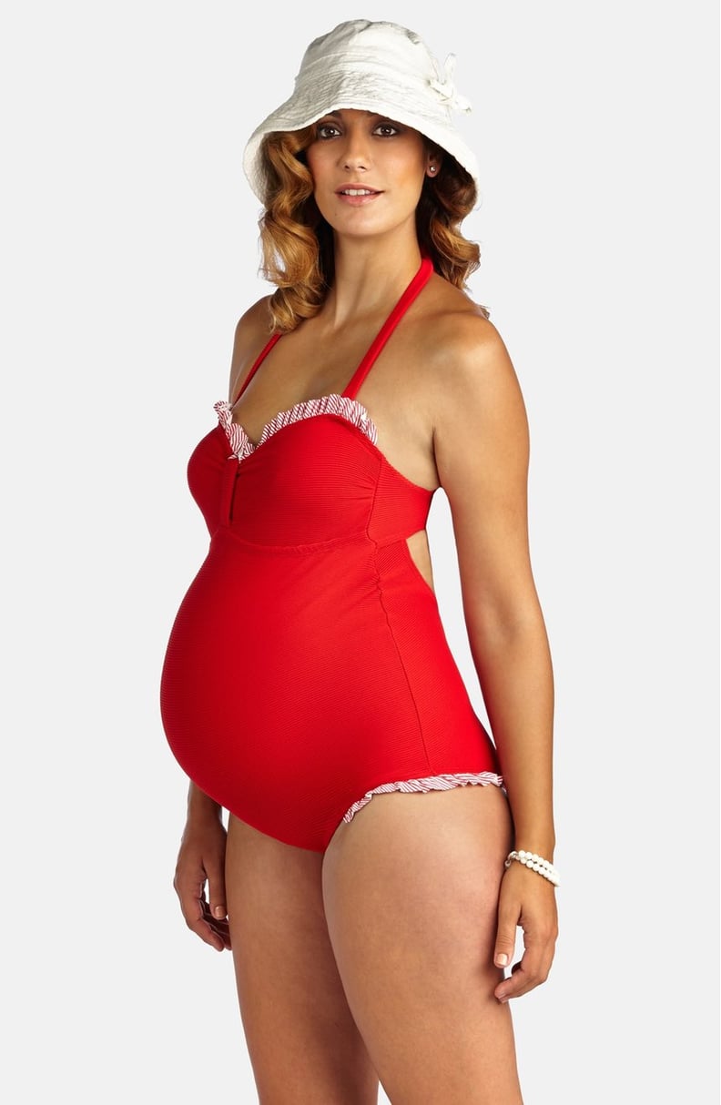 Ruffle One-Piece Maternity Swimsuit