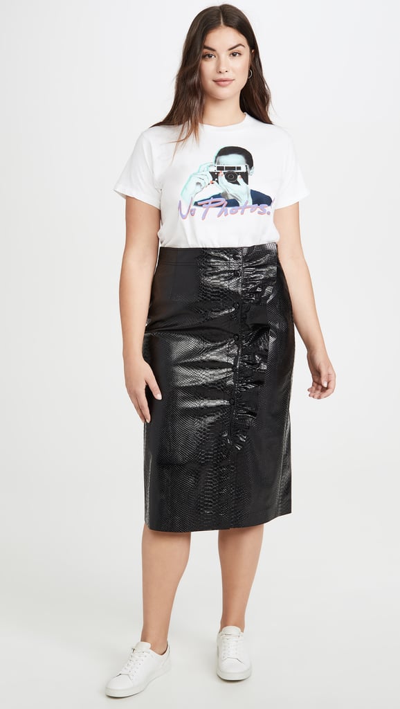Faux Leather: Rebecca Taylor Faux Snake Skirt