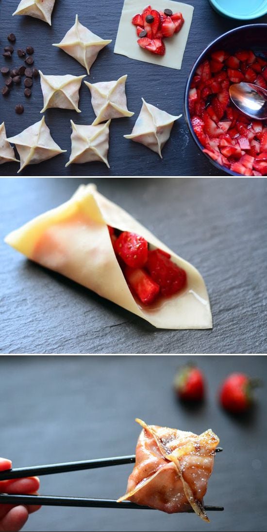 Strawberry-Chocolate Dumplings