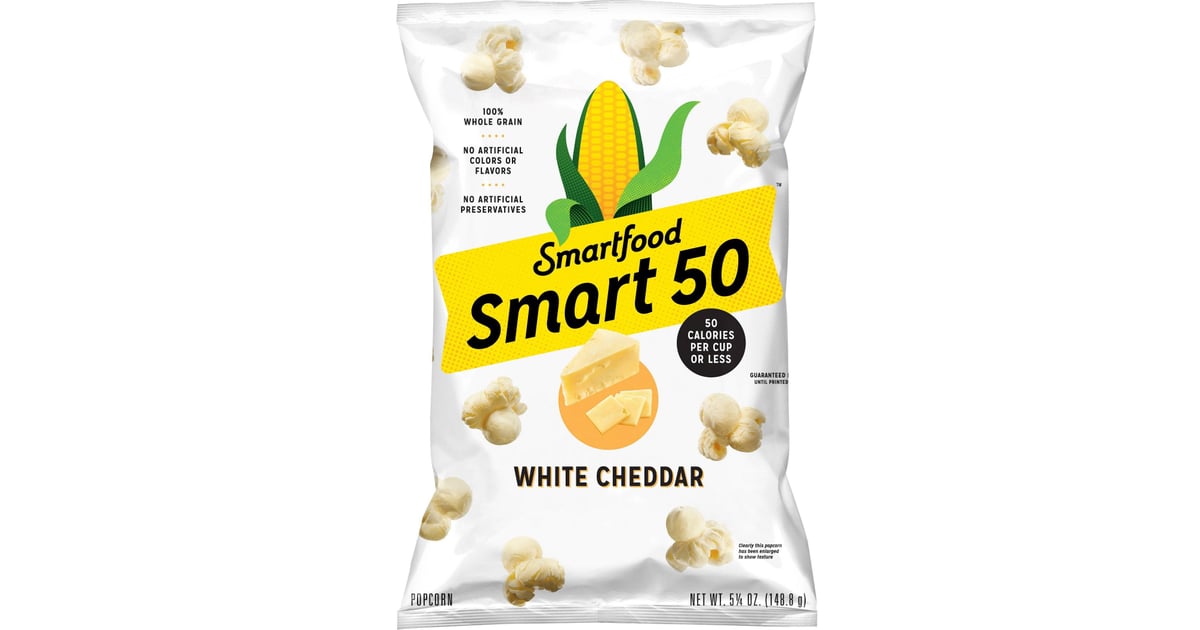 Cheddar Popcorn Smartfood Smart50 White Cheddar Popcorn Best Low Carb Popcorn POPSUGAR