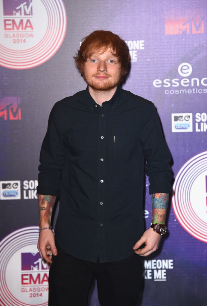 Ed Sheeran kept it simple on the red carpet. | Celebrities at the MTV EMAs 2014 | Photos ...