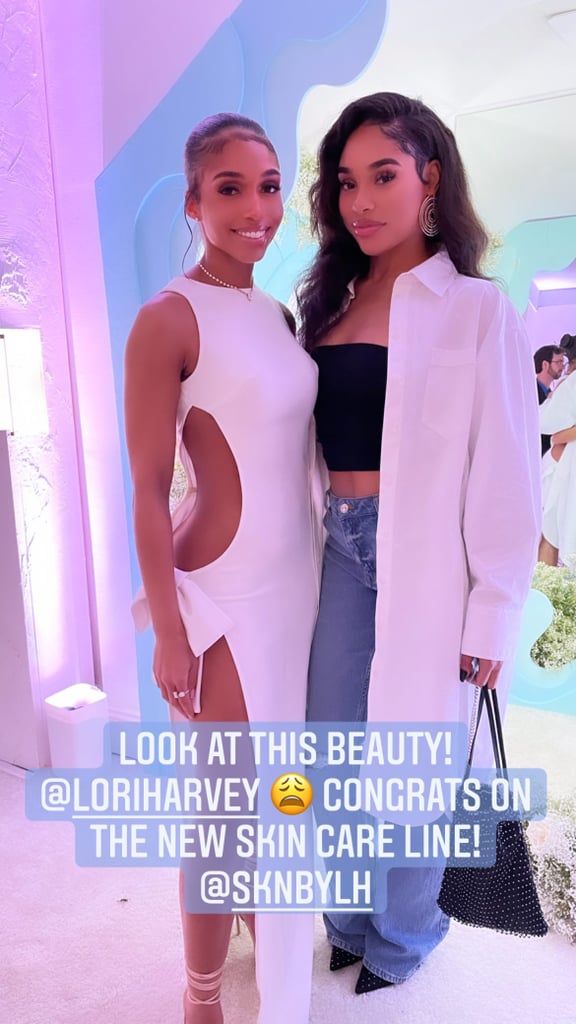 Lori Harvey's White Cutout Dress at SKN by LH Launch Party
