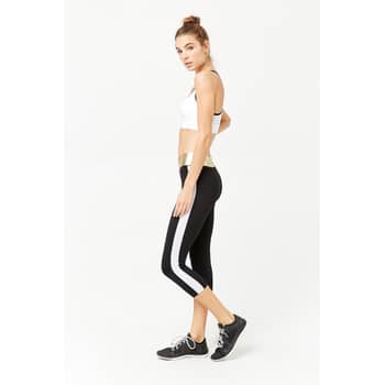 Striped capri leggings shop