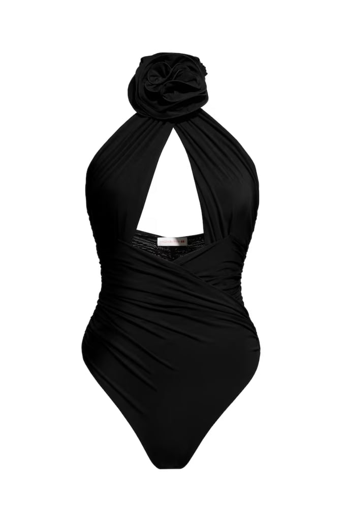Magda Butrym X H&M Rose Appliquéd Bodysuit With Cutout Detail