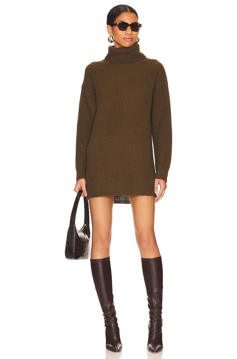 Best Winter Dress to Wear With Boots: Superdown Sanja Sweater Dress