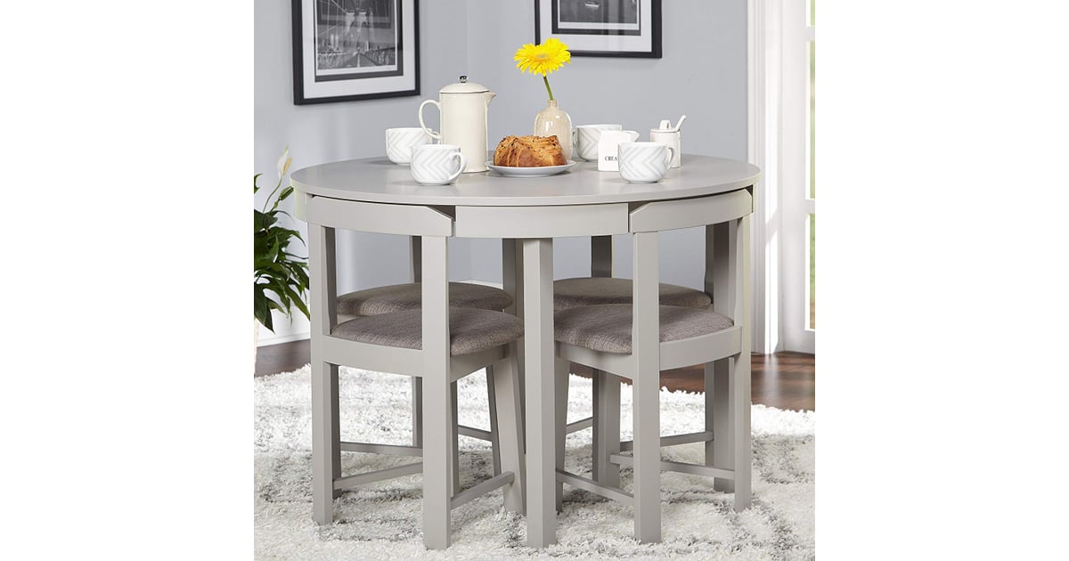 5 piece compact best sale round dining set
