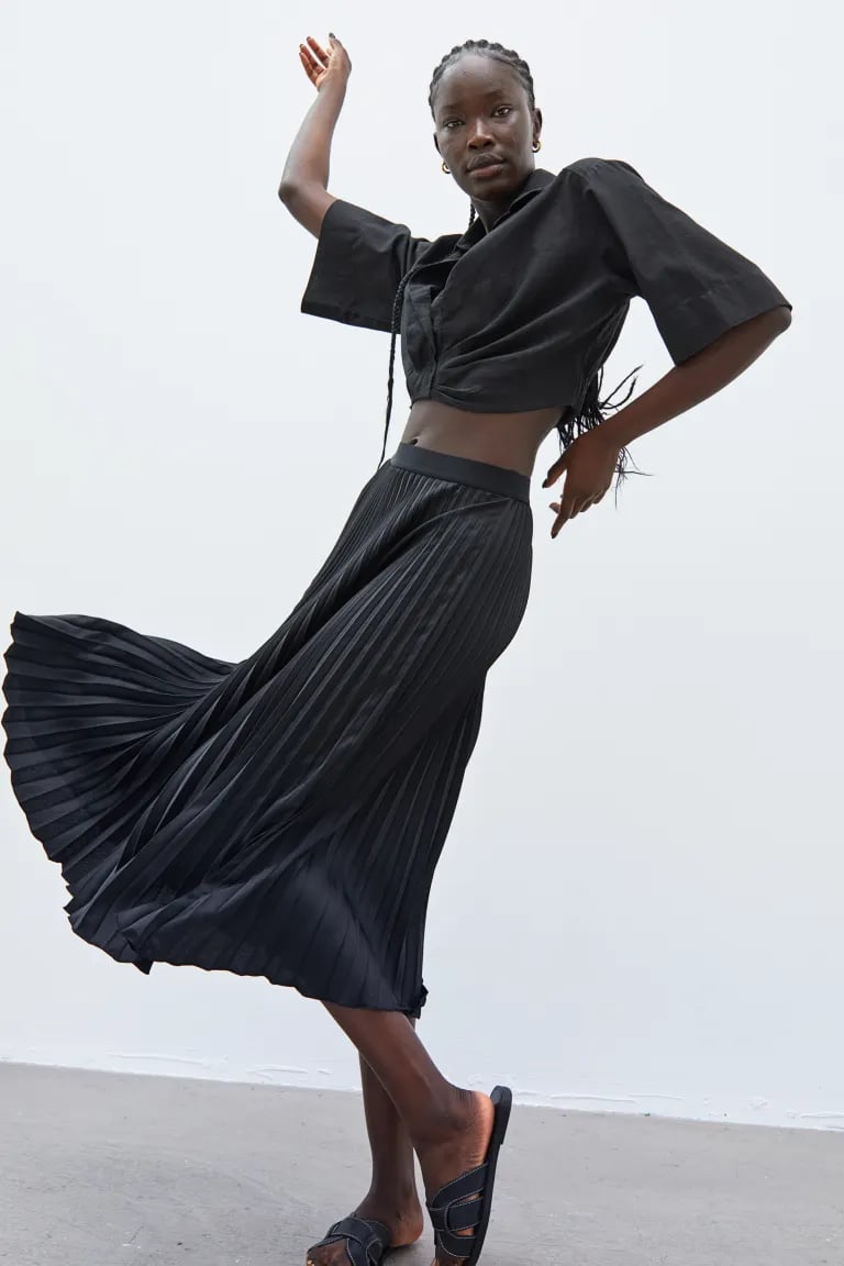 Best Pleated Maxi Skirt: H&M Pleated Skirt