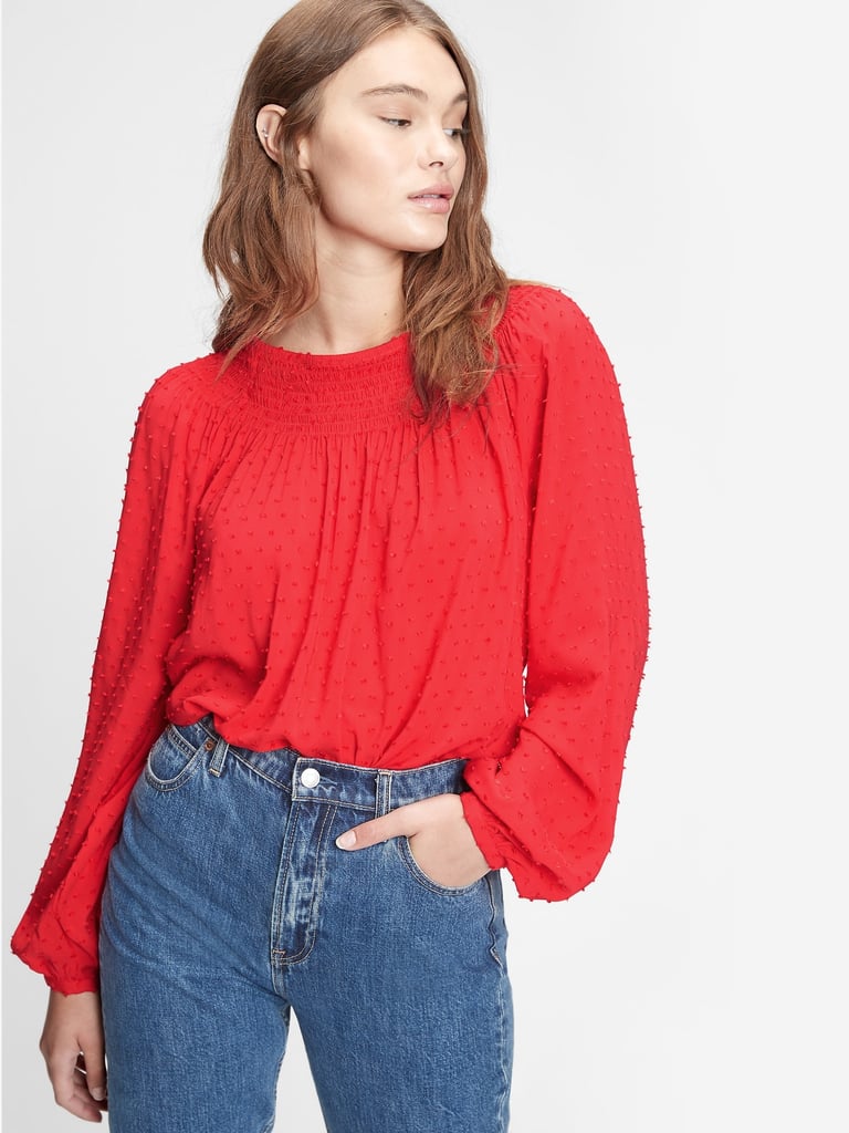 Gap Smocked Raglan Top