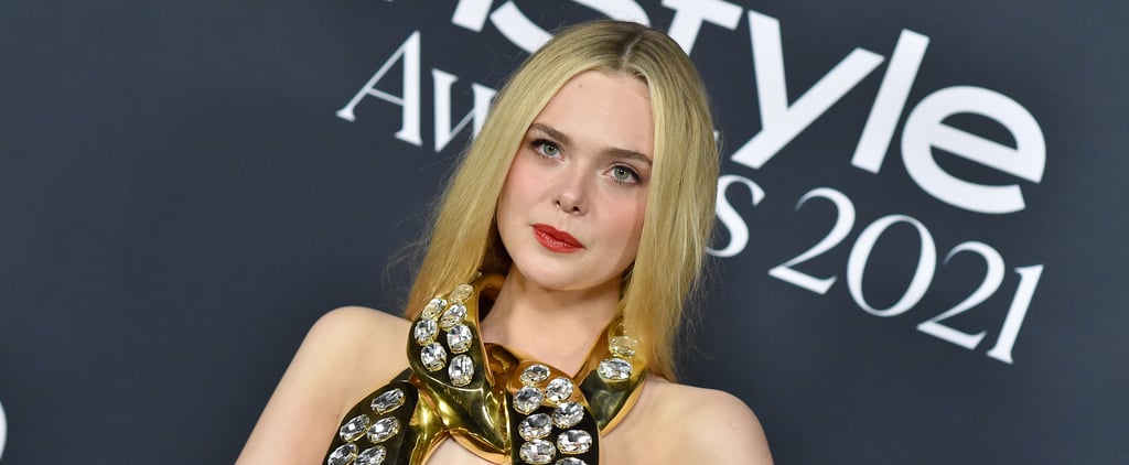 Elle Fanning Basically Wore a Giant Gold Chain Link as a Crop Top, and Y'know What? It Works
