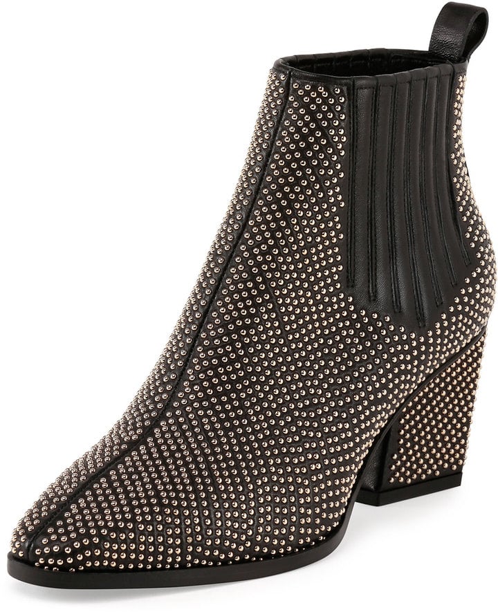 Roger Vivier Sky Scraper Studded Bootie in Black ($1,595)