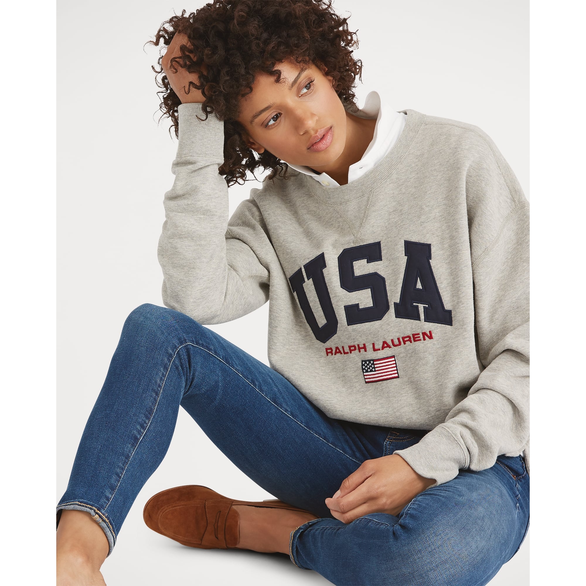 ralph lauren fleece sweatshirt