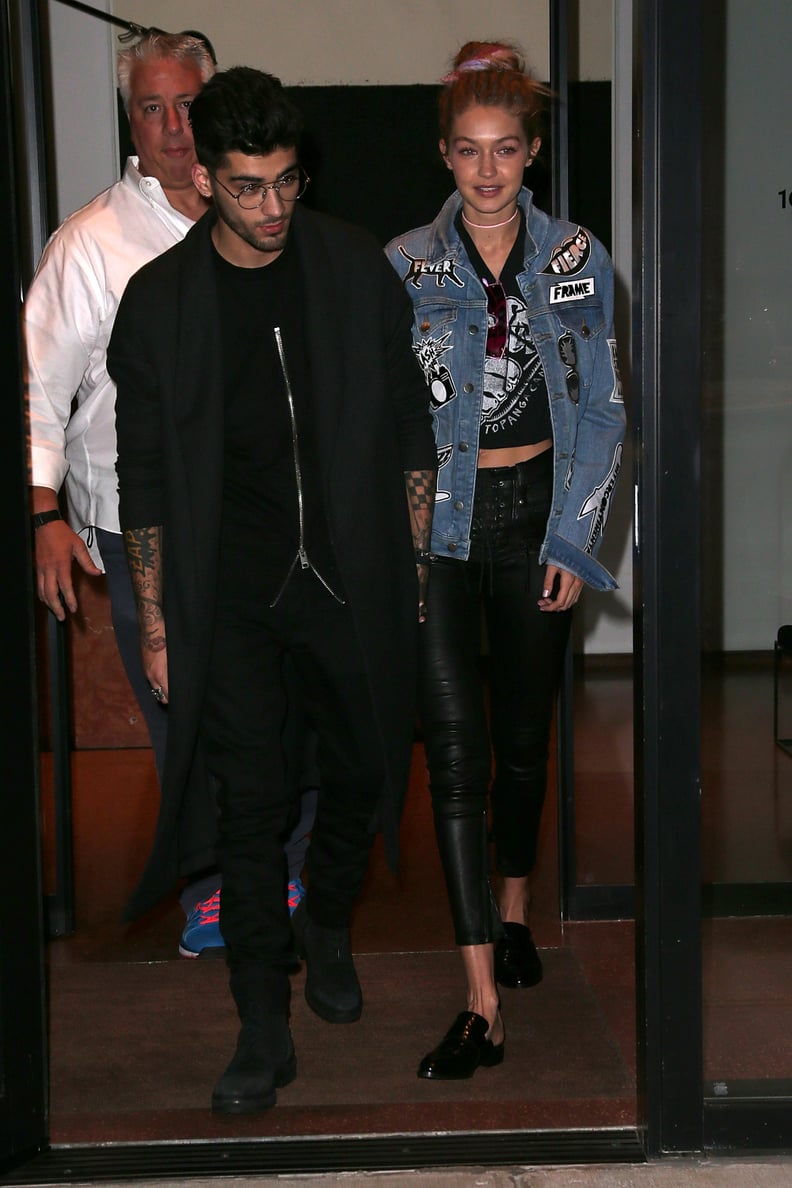 For an Outing With Zayn, She Added a Choker and Switched Her Shoes