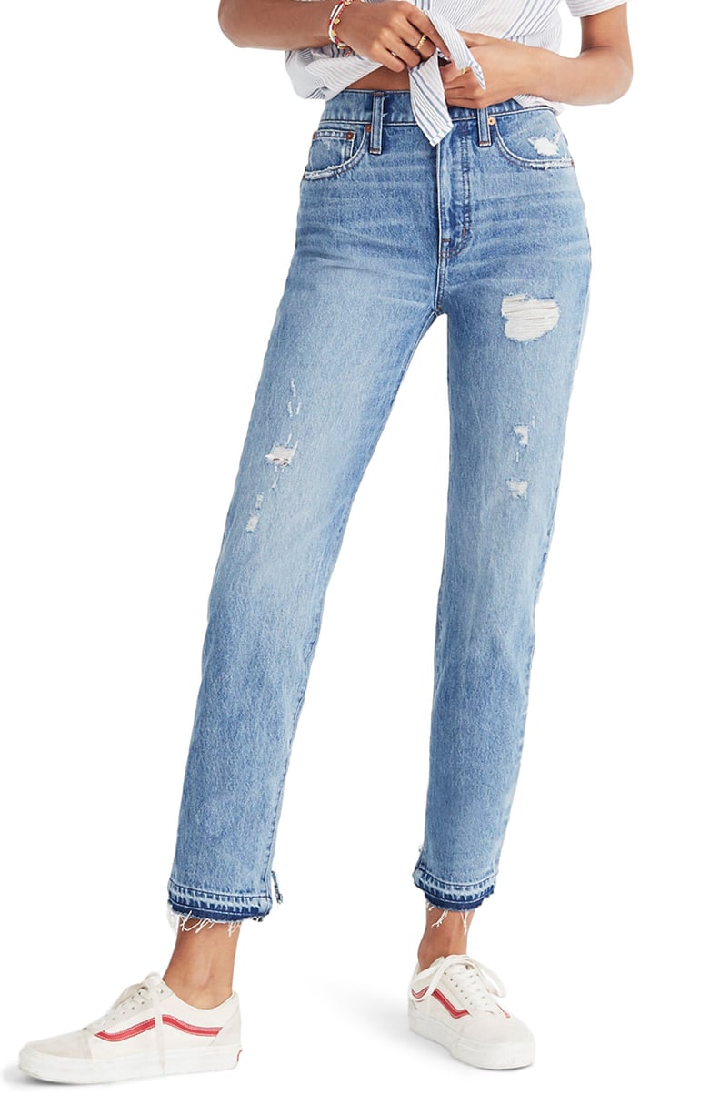 Madewell Classic Distressed Straight Leg Jeans