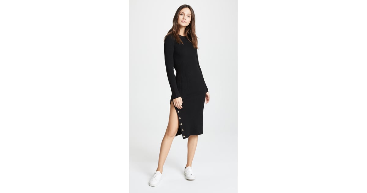 neck pleated dress