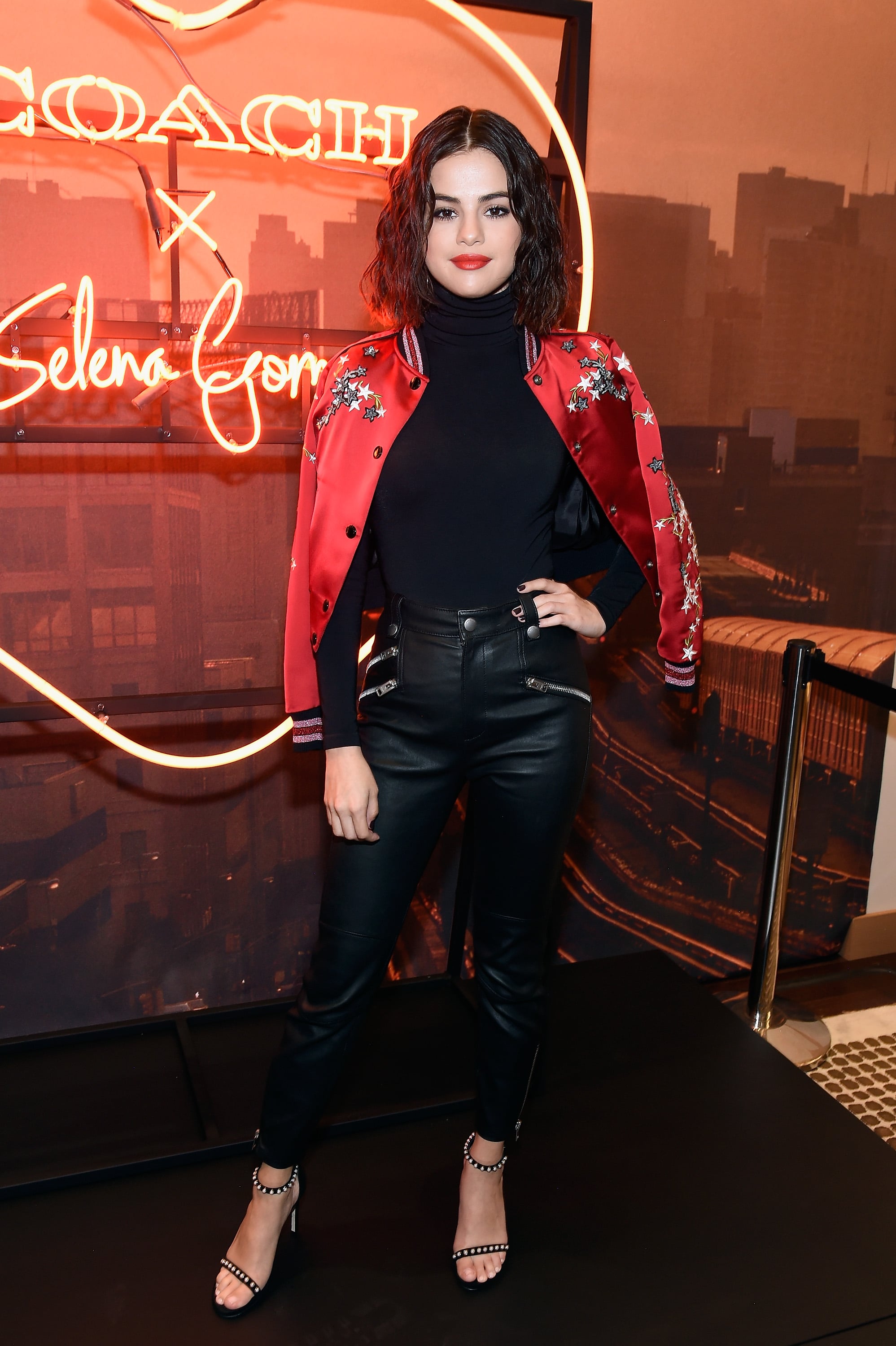 Selena gomez coach jacket hotsell