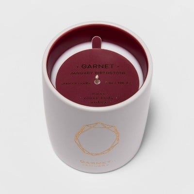 7oz Birthstone Ceramic Jar Garnet Candle
