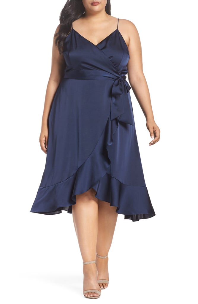 Cooper St Marilyn Satin Faux Wrap Dress | Best Bridesmaid Dresses at ...