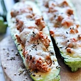 Pizza-Stuffed Courgette Boats
