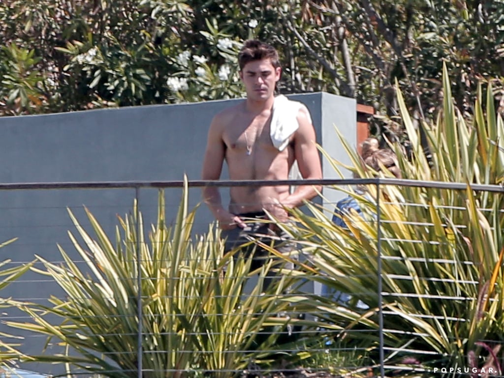 Zac Efron Shirtless on We Are Your Friends Set | Photos