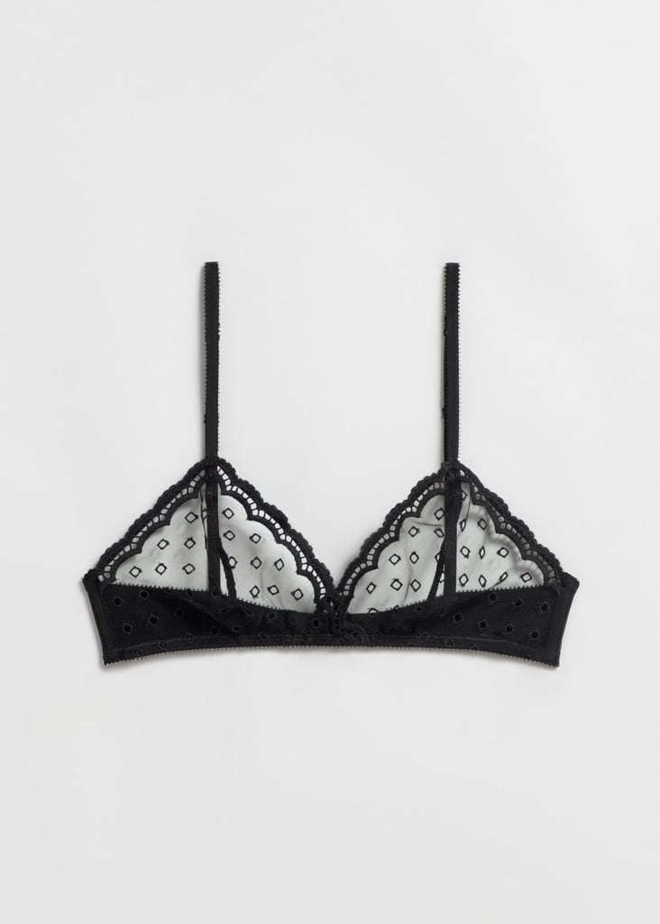 & Other Stories Embroidered Lace Soft Bra