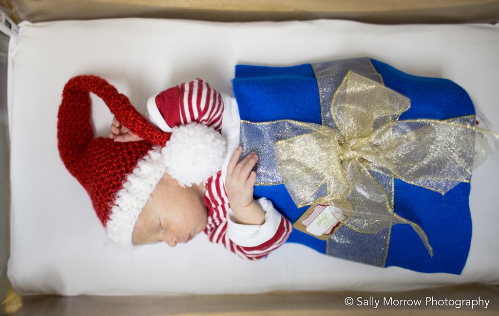 Photos of Preemies Dressed as Presents Meeting Santa Claus