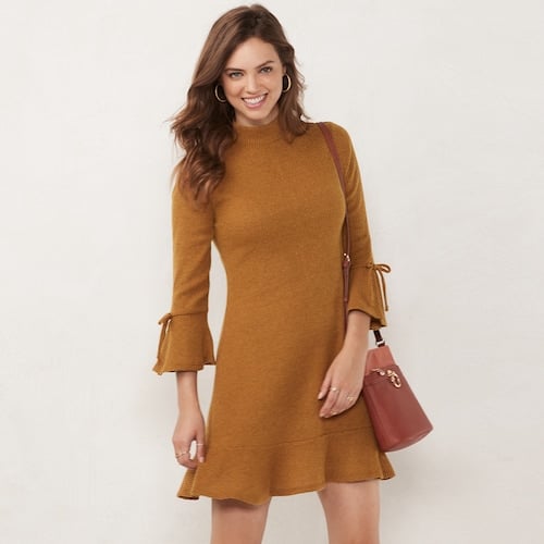 LC Lauren Conrad Mockneck Swing Dress