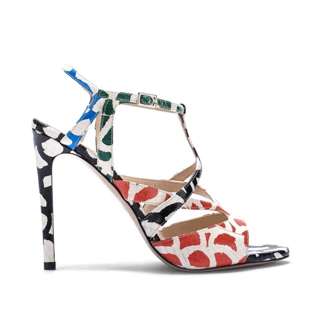 M.Gemi 'Delizia' Snakeskin and Graphic Sandals ($398)