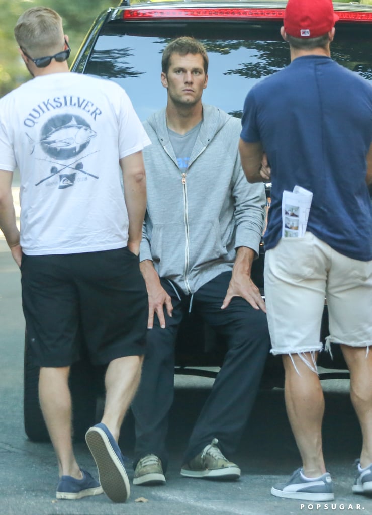 Tom Brady hung out with some pals in Boston on Saturday.