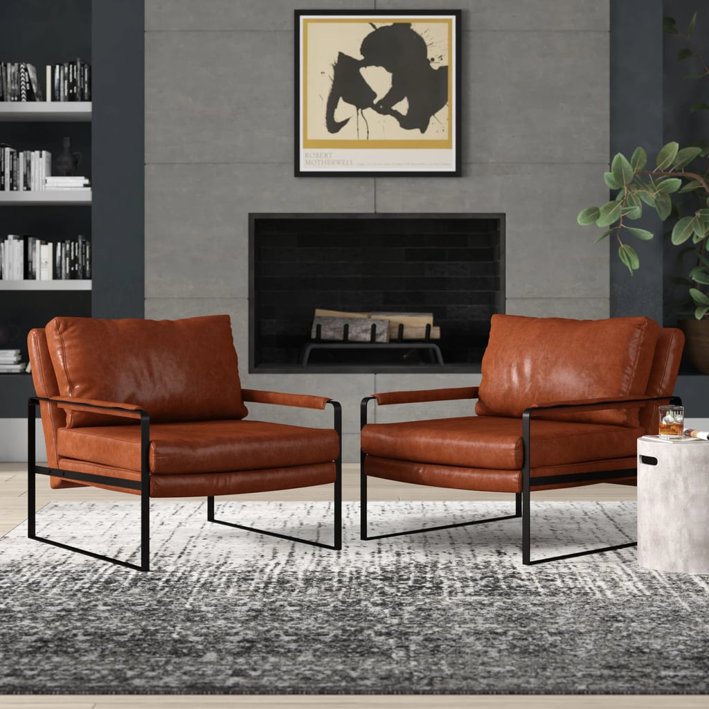 Best Leather Chair Set: Henricks Wide Armchair