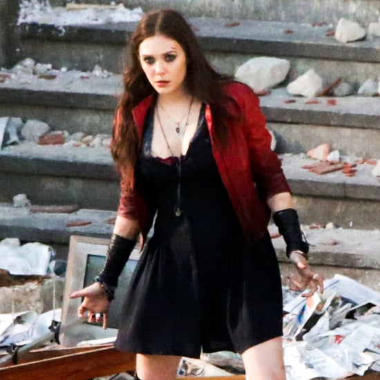 Elizabeth Olsen Filming The Avengers