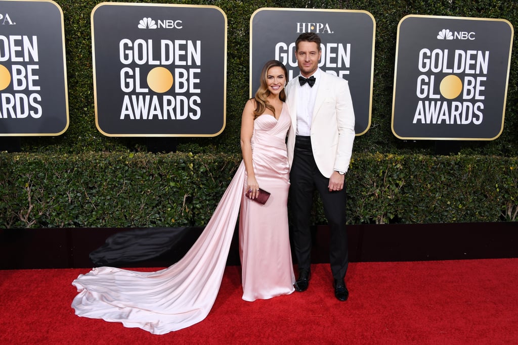 Justin Hartley and Chrishell Stause at 2019 Golden Globes