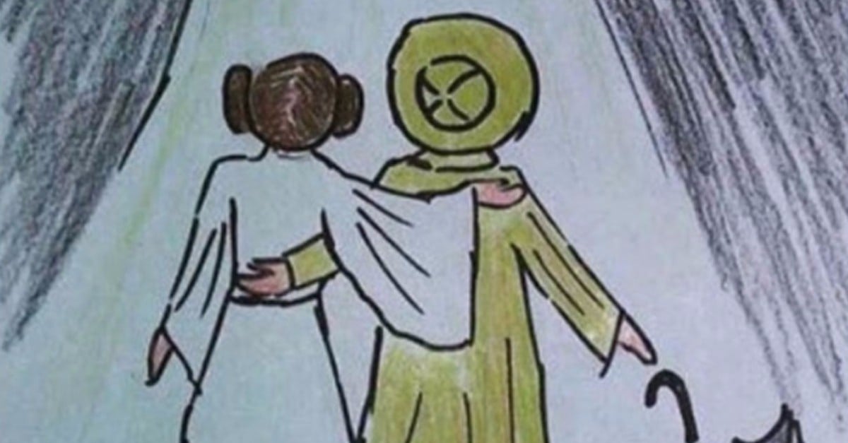 Todd Fisher Drawing of Carrie Fisher and Debbie Reynolds PS Celebrity