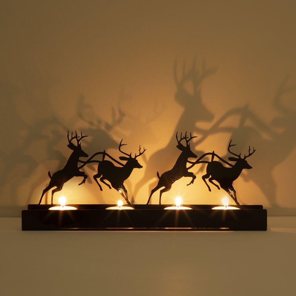 A Festive Home Decor Find: Prancing Reindeer Tealight Holder