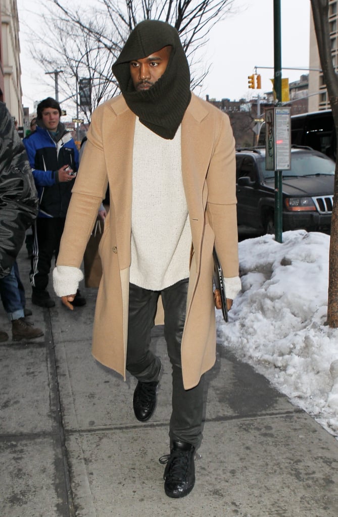 Kim and Kourtney Kardashian and Kanye West in NYC