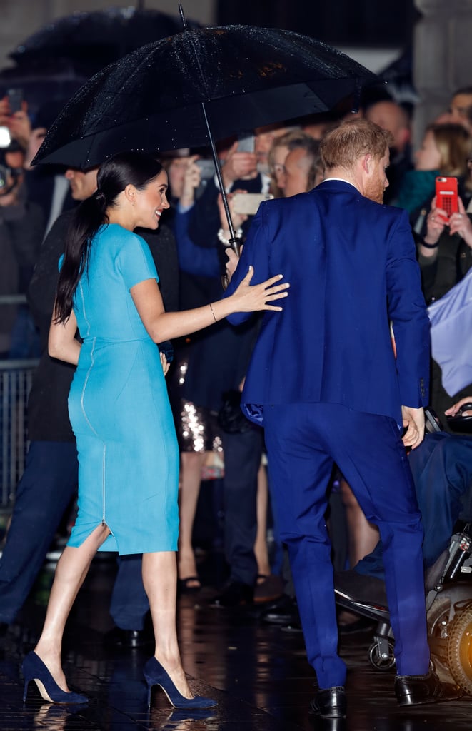 Meghan Markle and Prince Harry Hands on Each Other's Backs