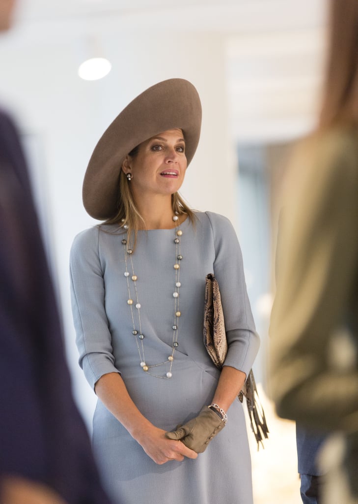 Dutch Queen Maxima Wearing a Giant Hat