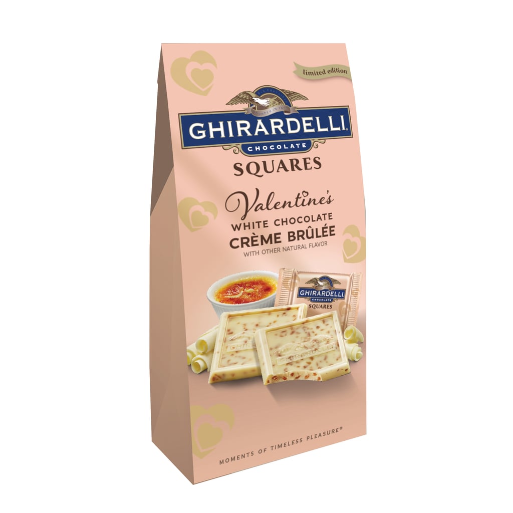 Ghirardelli Squares in White Chocolate Crème Brulée