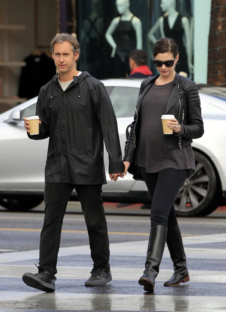 Anne Hathaway and Adam Shulman Out in LA January 2016