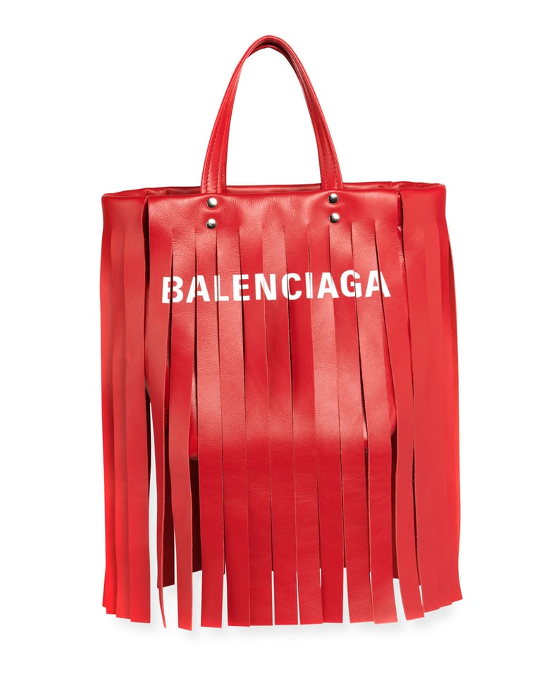 Balenciaga Laundry Cabas Fringe Satchel Bag