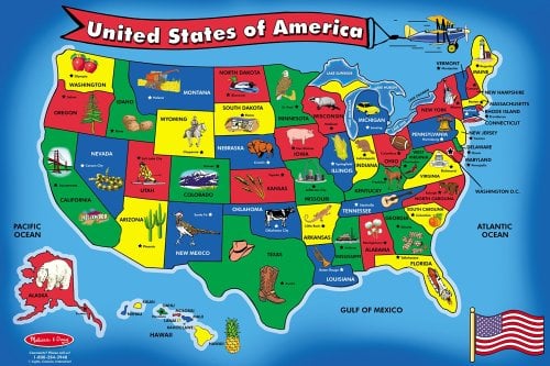 Melissa & Doug USA Map Floor Puzzle