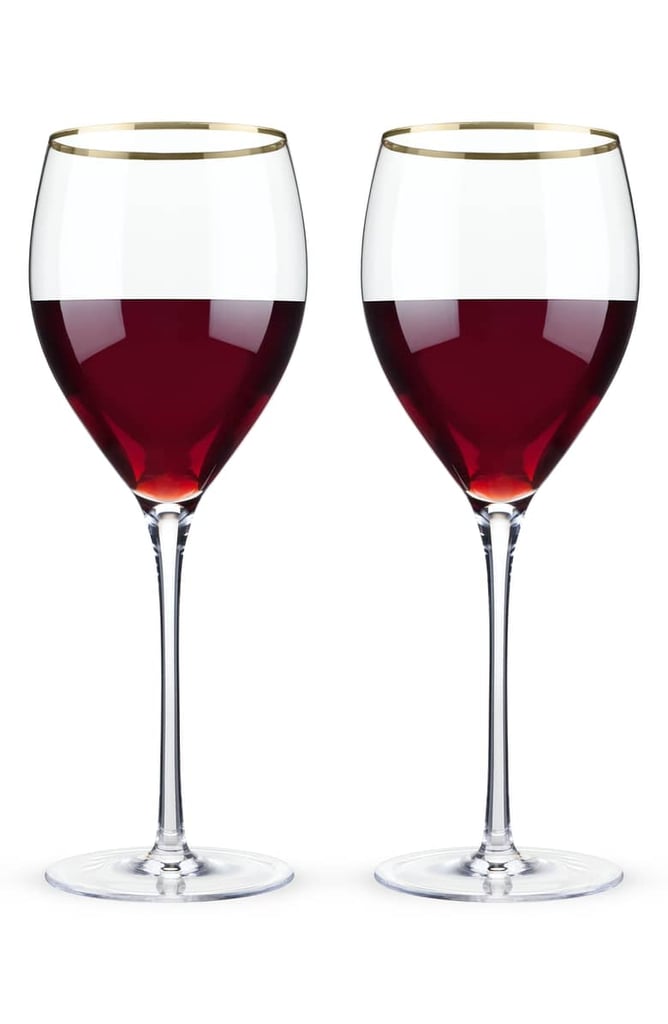 Viski Belmont Set of 2 Gold Rim Wine Glasses Best Home Gifts From Nordstrom POPSUGAR Home