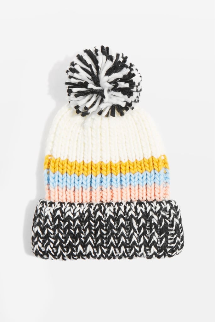 Pom Intarsia Beanie